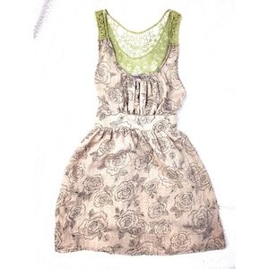 Rose Print Baby Doll Dress